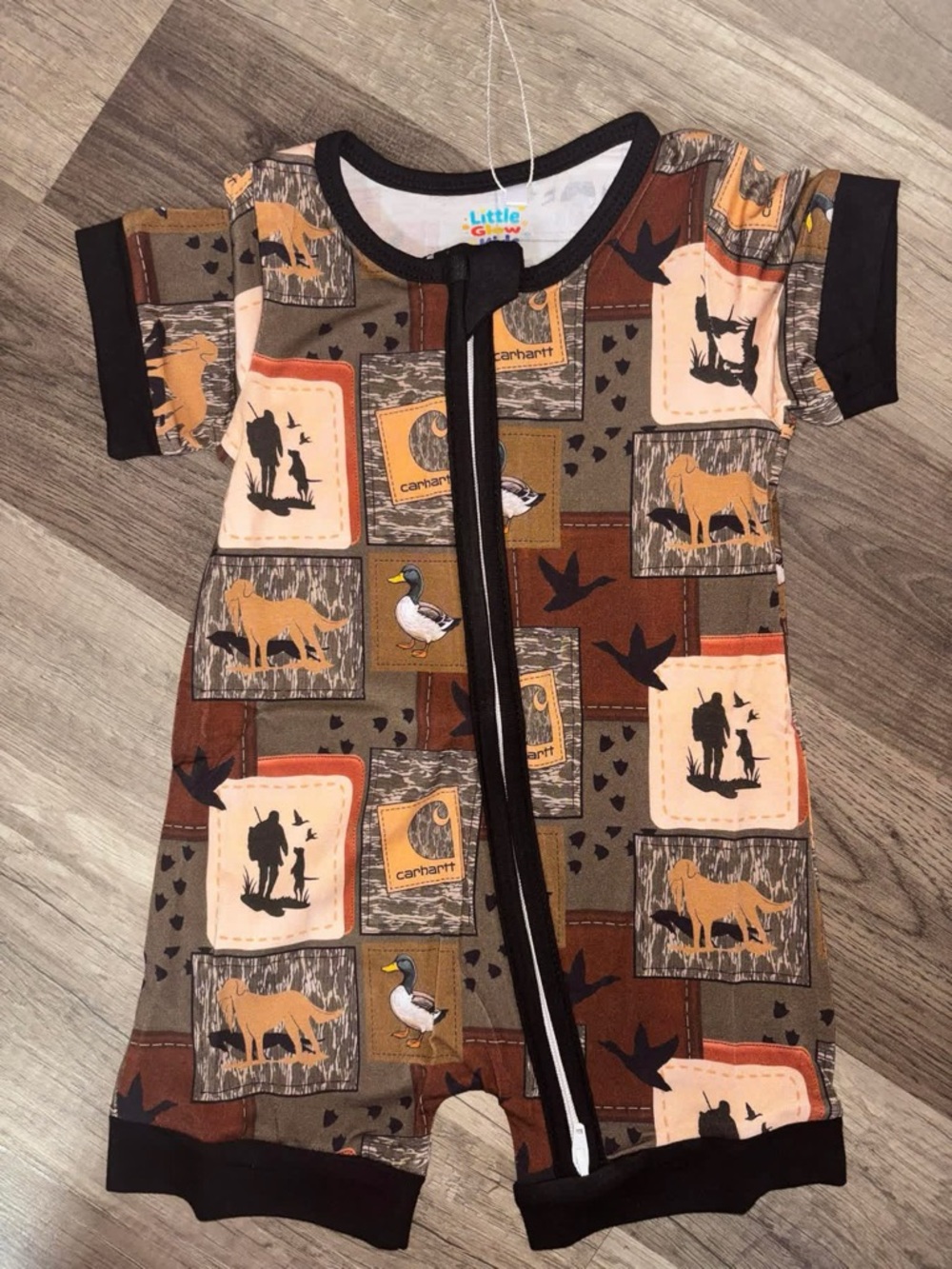 BAMBOO Brown Multi Woodland Print Kids One-Piece